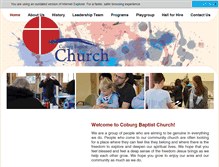 Tablet Screenshot of coburgchurch.org.au